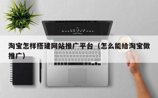 凤城淘宝怎样搭建网站推广平台（怎么能给淘宝做推广）